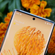 A photo of the Pixel 6, focused on its front-facing camera